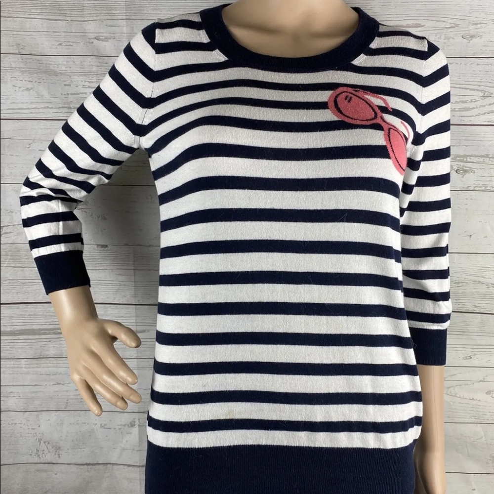 J. Crew Striped Sweater 💕 Pink Sunglasses